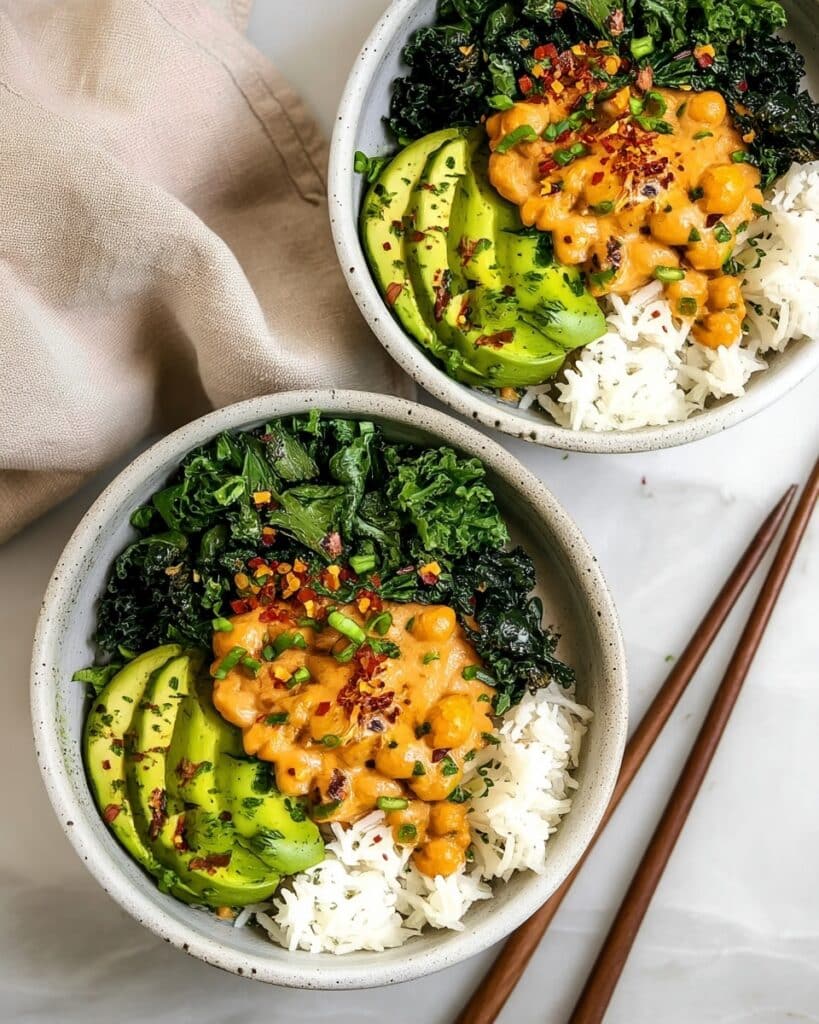Peanut Chickpea Buddha Bowl Recipe