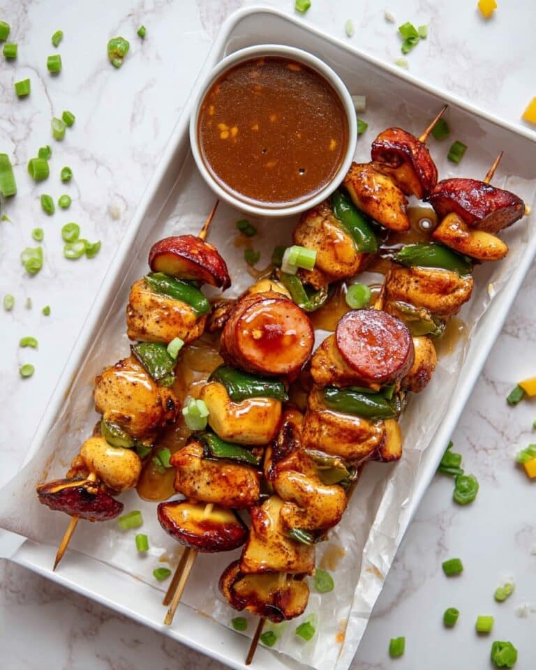 Jalapeno Peach Chicken Skewers Recipe