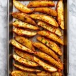 Baked Garlic Parmesan Potato Wedges Recipe