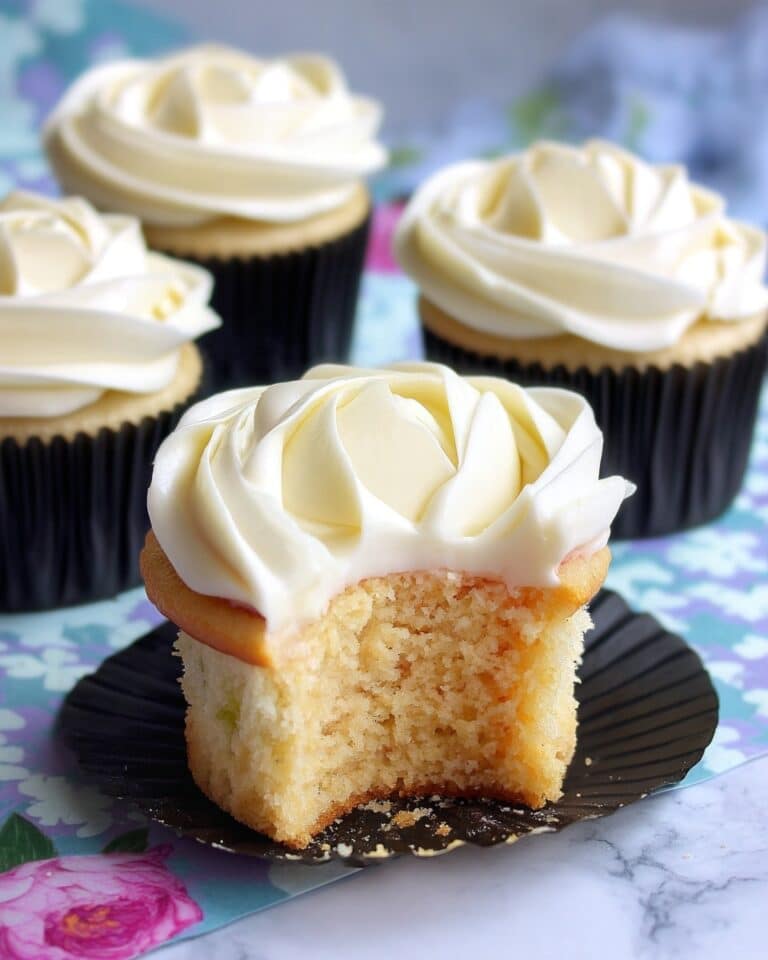 Easy Almond Cupcakes with Almond Buttercream Recipe