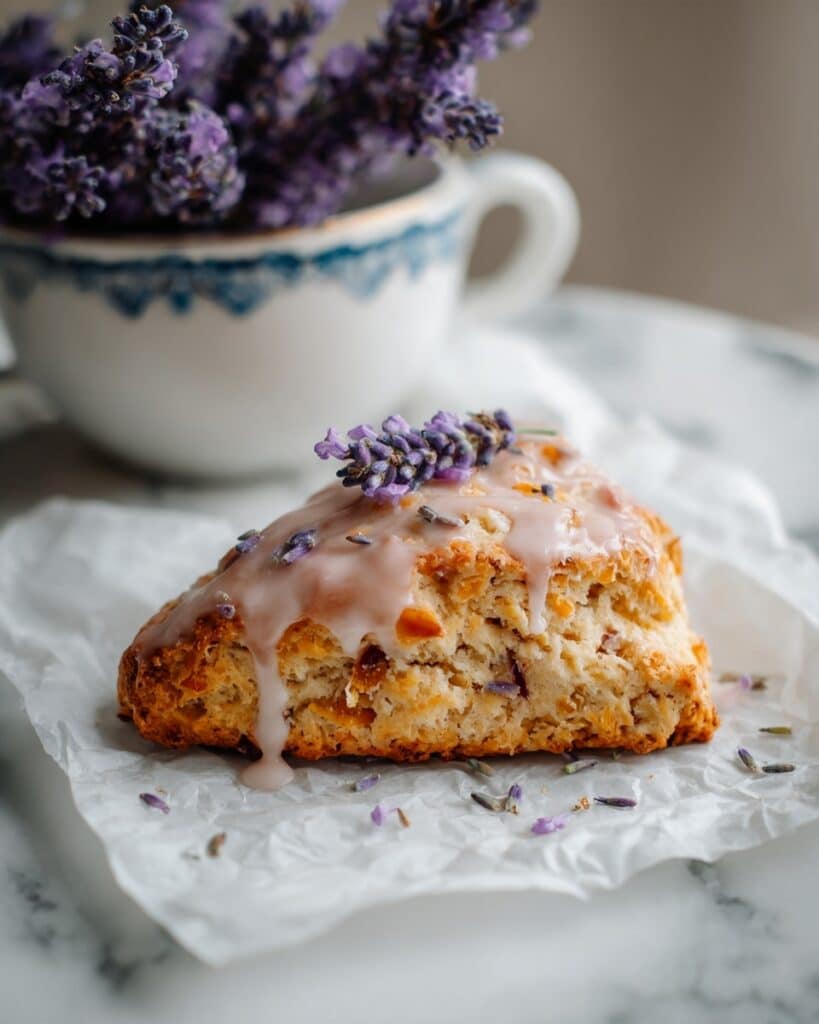Caramelized Peach and Lavender Scones Recipe