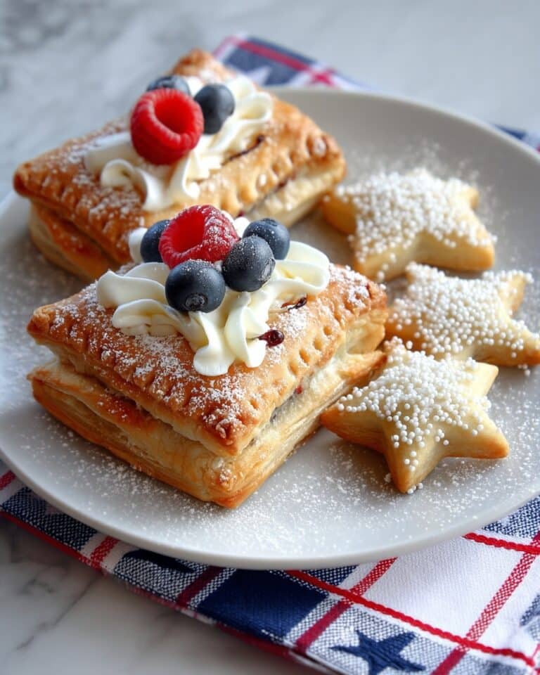 Patriotic Red White and Blue Pastries Recipe