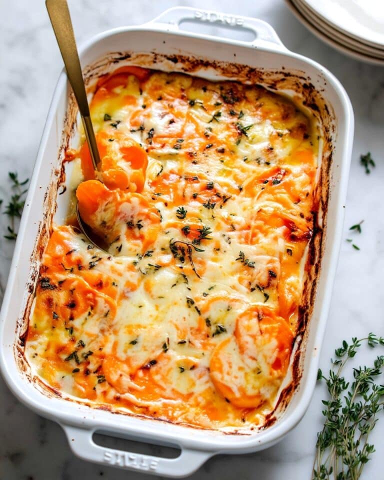 Sweet Potato Au Gratin (Creamy and Cheesy Holiday Side) Recipe