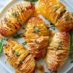 Hasselback Potatoes with Garlic, Rosemary, and Parmesan Recipe