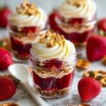Individual Strawberry Pretzel Salad Jars Recipe