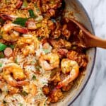 Creamy Cajun Jambalaya with Chicken, Sausage, and Shrimp Recipe