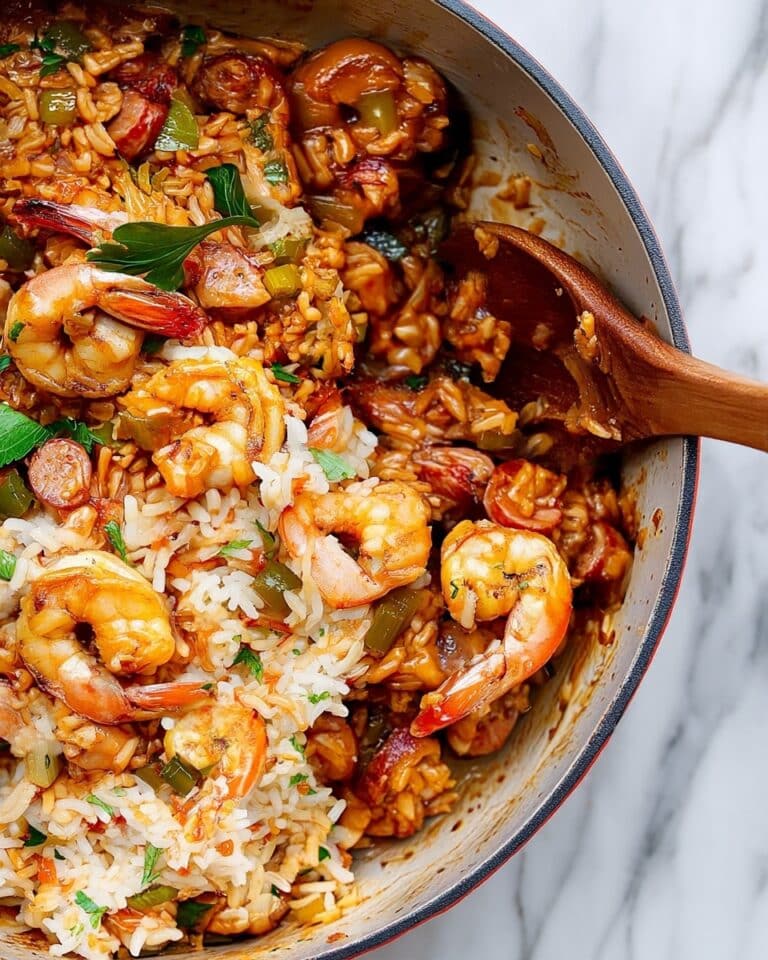 Creamy Cajun Jambalaya with Chicken, Sausage, and Shrimp Recipe