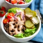 Healthy Burger in a Bowl Recipe