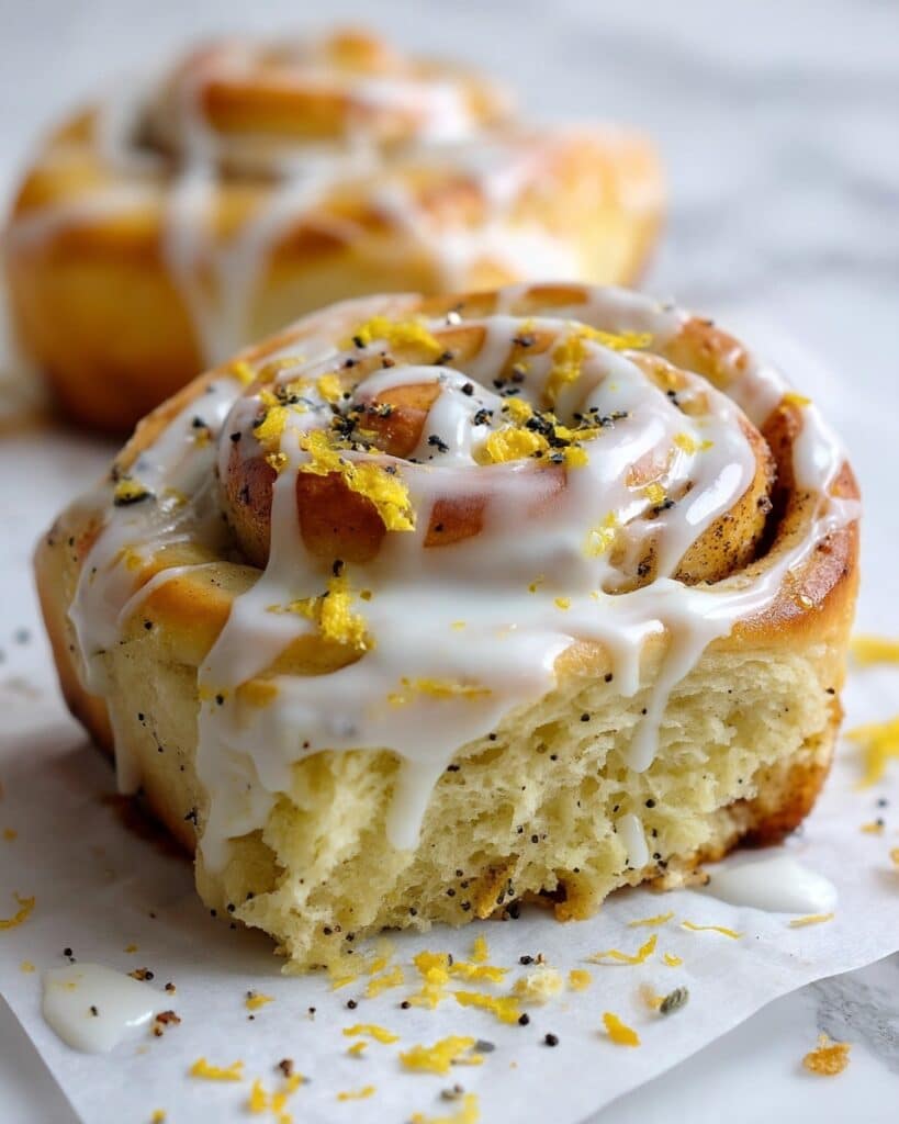 Lemon Rolls with Lemon Glaze and Poppy Seeds Recipe