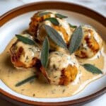 Savory Pumpkin Chicken Meatballs in Creamy Sage Sauce Recipe