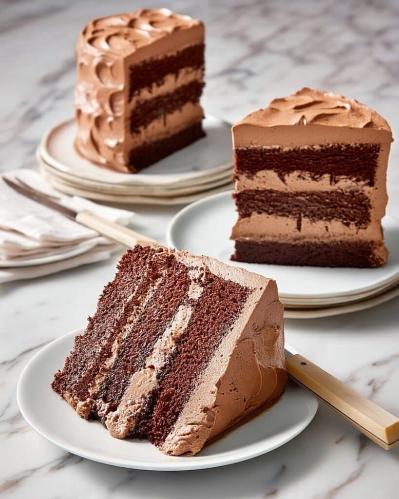 Decadent Chocolate Cake with Rich Chocolate Frosting Recipe