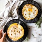 Creamy Baked Acorn Squash with Herbs and Parmesan Recipe