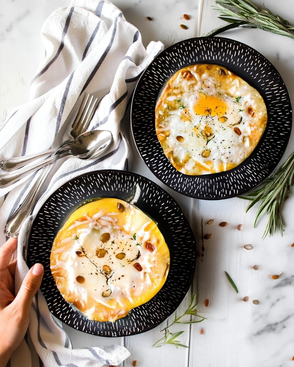 Creamy Baked Acorn Squash with Herbs and Parmesan Recipe