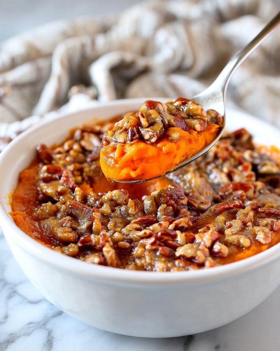 Crock Pot Sweet Potato Casserole with Pecans and Streusel Topping Recipe