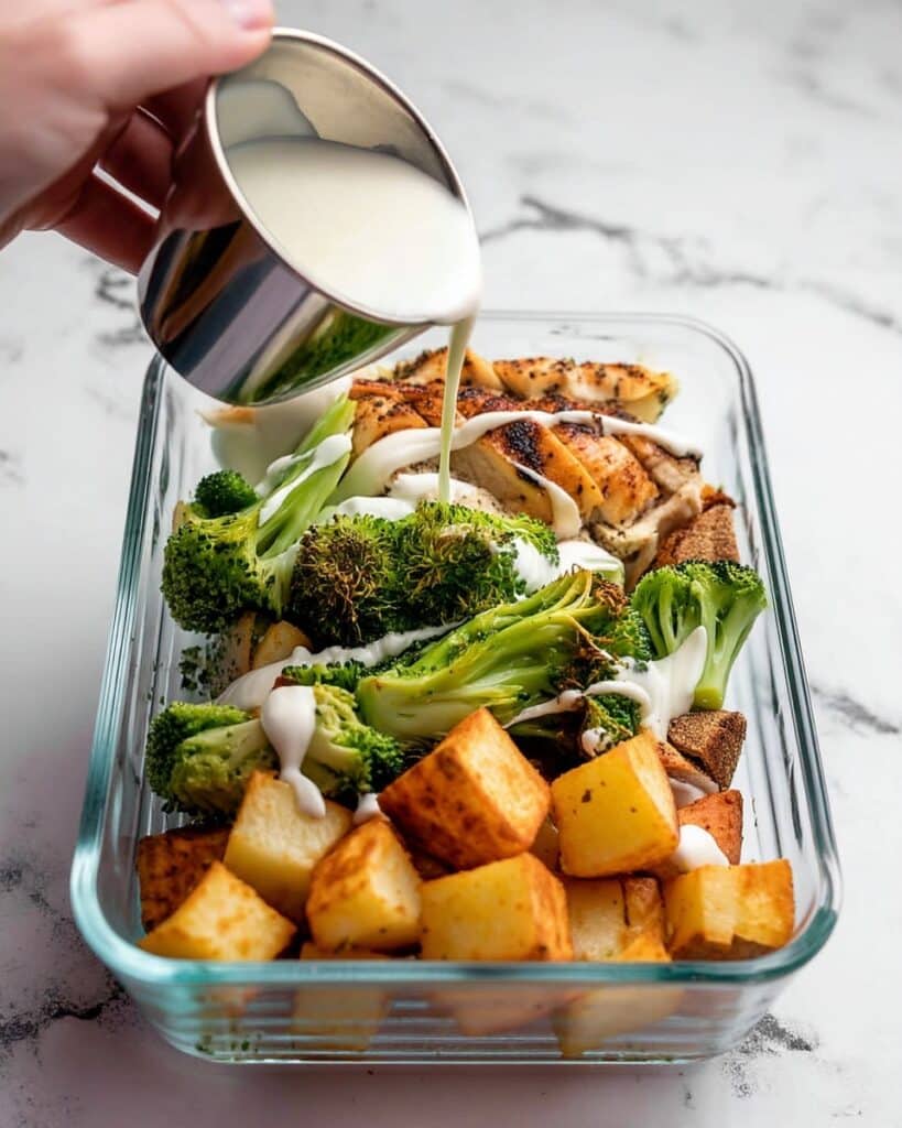 Ranch Chicken Meal Prep with Roasted Potatoes and Broccoli Recipe