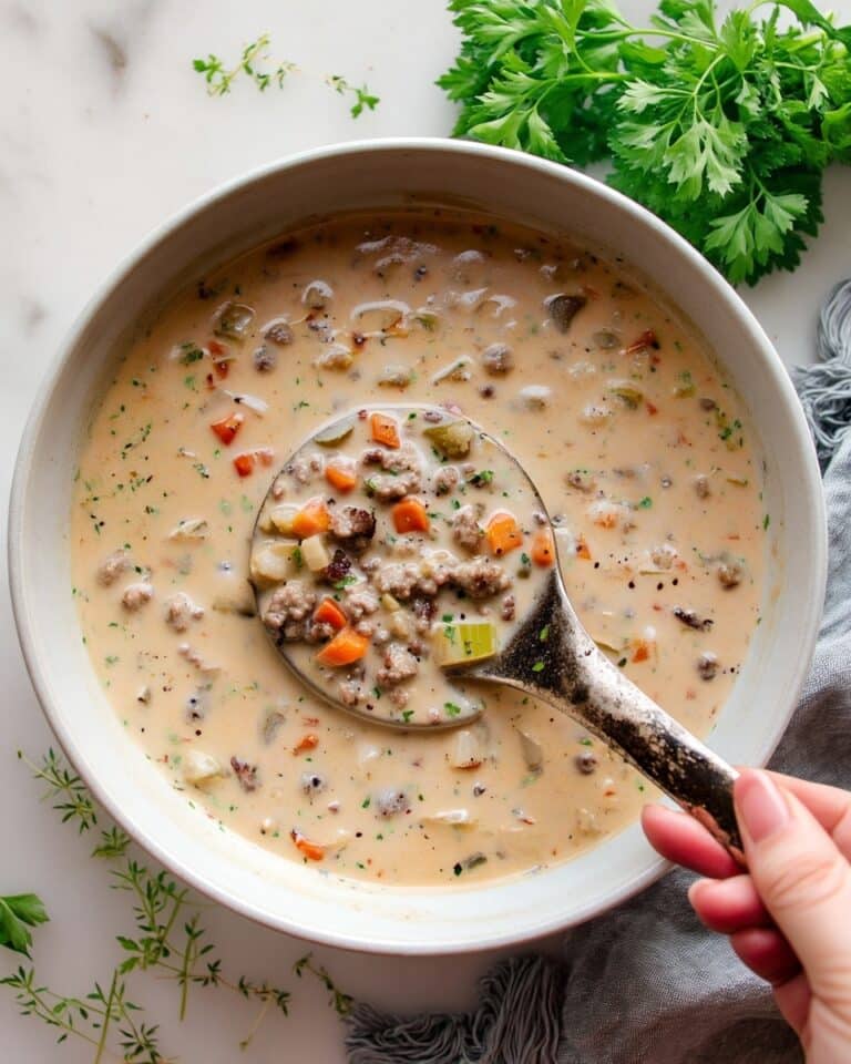 Sausage Potato Soup with Cheddar and Cream Recipe