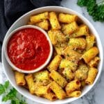 Air Fryer Pasta Chips with Parmesan and Garlic Recipe