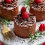 Mini Chocolate Cakes with Rich Chocolate Buttercream and Raspberry Garnish Recipe