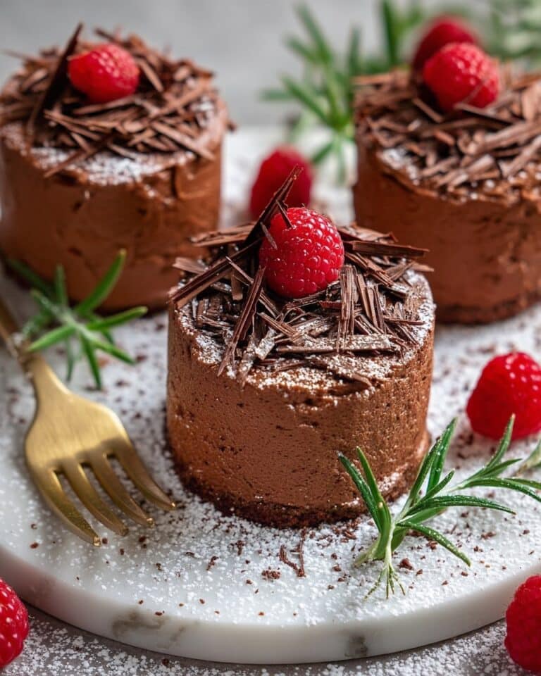 Mini Chocolate Cakes with Rich Chocolate Buttercream and Raspberry Garnish Recipe