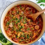 Easy One-Pot Cajun Jambalaya with Chicken, Sausage, and Shrimp Recipe