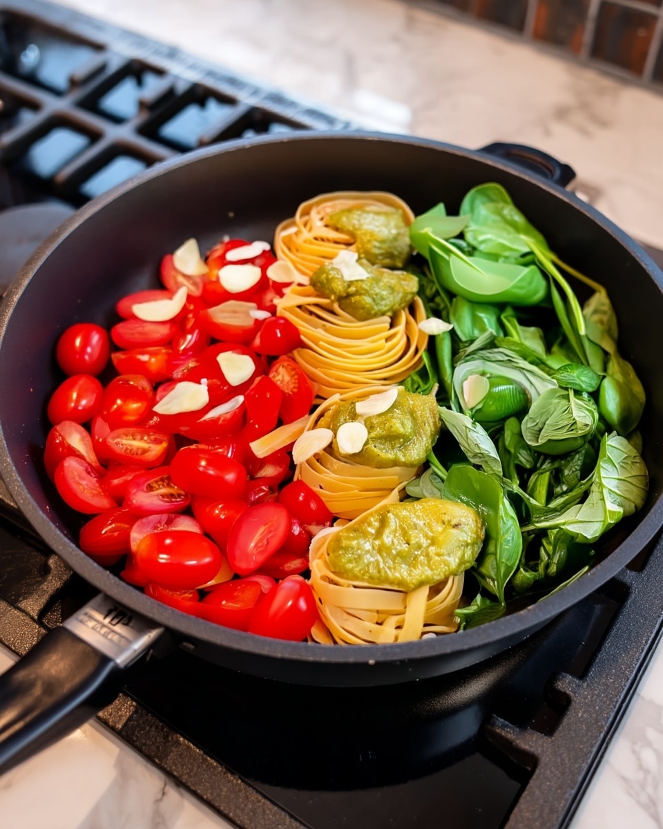 One Pot Creamy Pesto Pasta Recipe