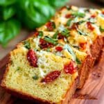 Caprese Quick Bread with Fresh Mozzarella, Basil, and Sun-Dried Tomatoes Recipe