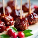 Cranberry BBQ Turkey Meatballs Recipe