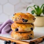Blueberry Bagels with Maple Syrup Glaze Recipe