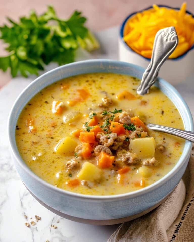 Vegan Cheeseburger Soup Recipe