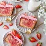 Vegan Strawberry Marble Loaf Cake Recipe