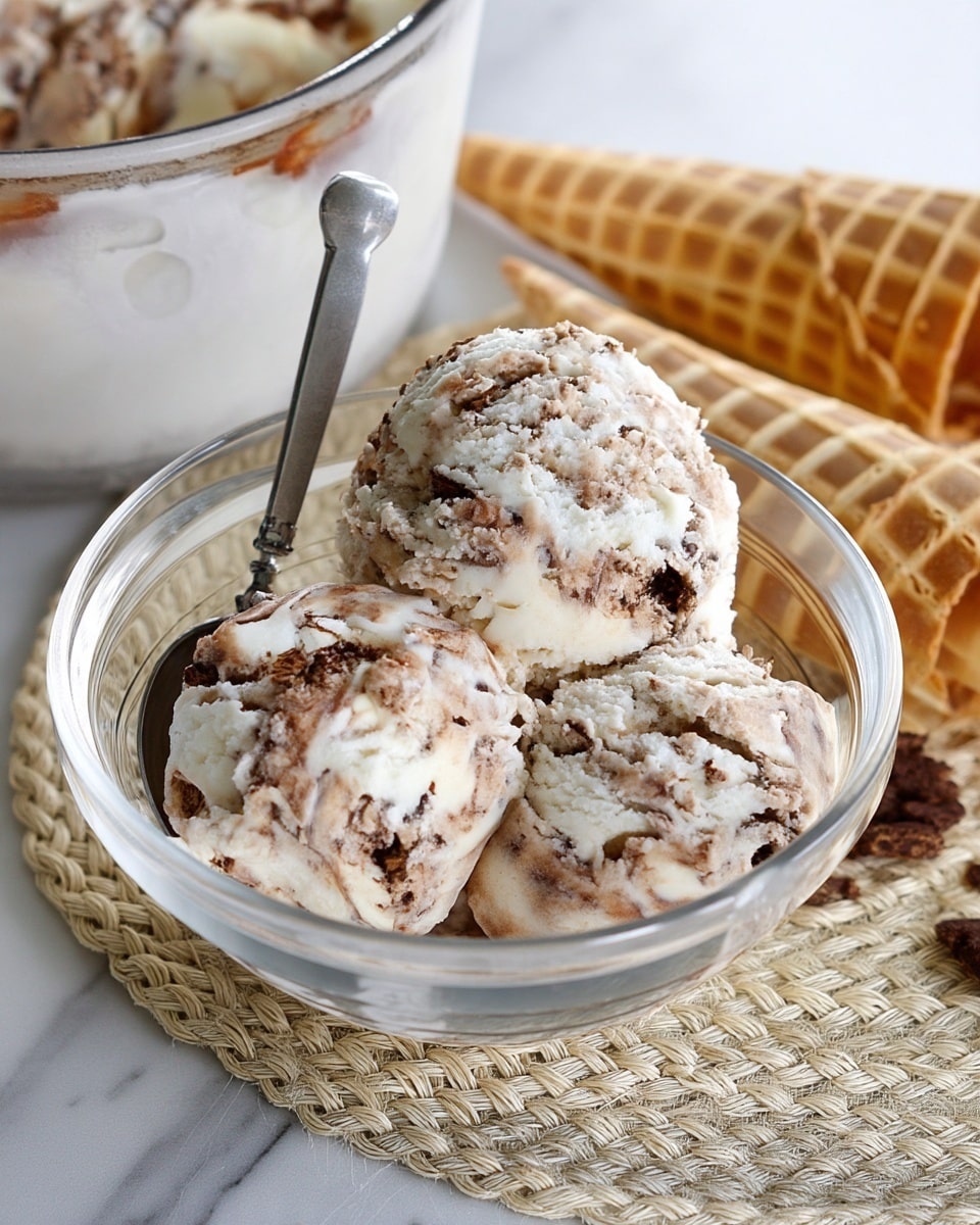 Fudge Swirled Waffle Cone Ice Cream Recipe