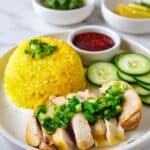 Easy Hainanese Chicken Rice in Rice Cooker Recipe