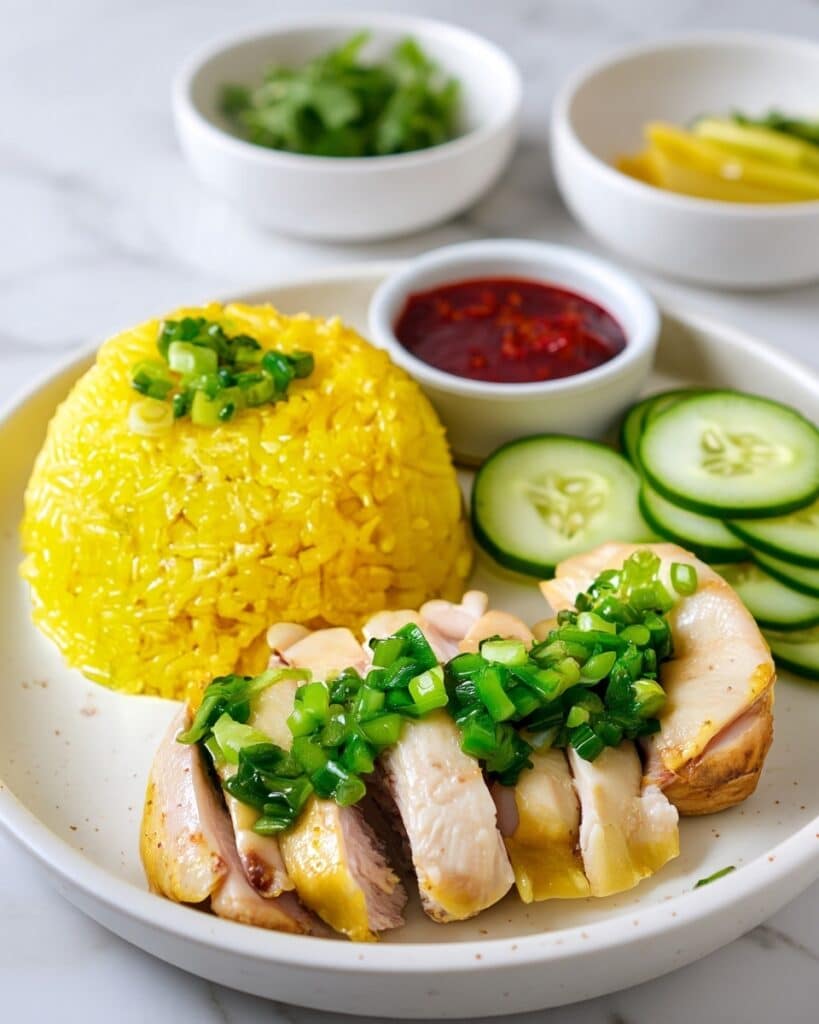 Easy Hainanese Chicken Rice in Rice Cooker Recipe