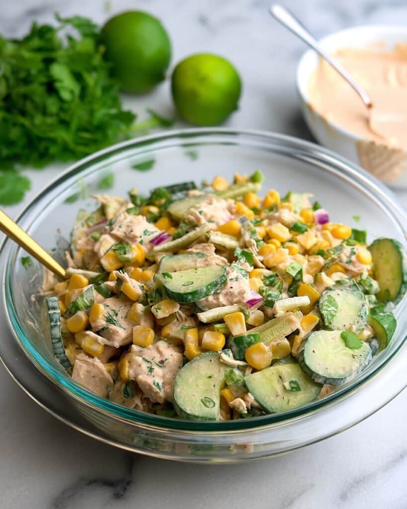 Street Corn Creamy Cucumber Salad Recipe