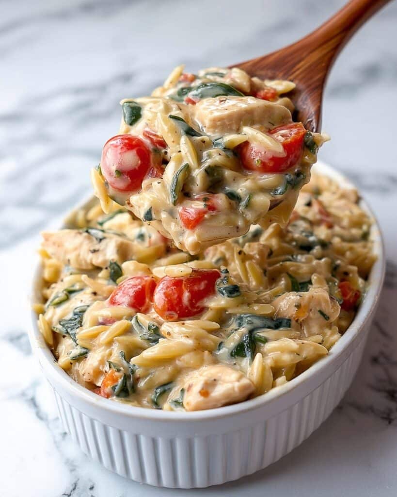 Orzo Tuscan Chicken Bake Recipe