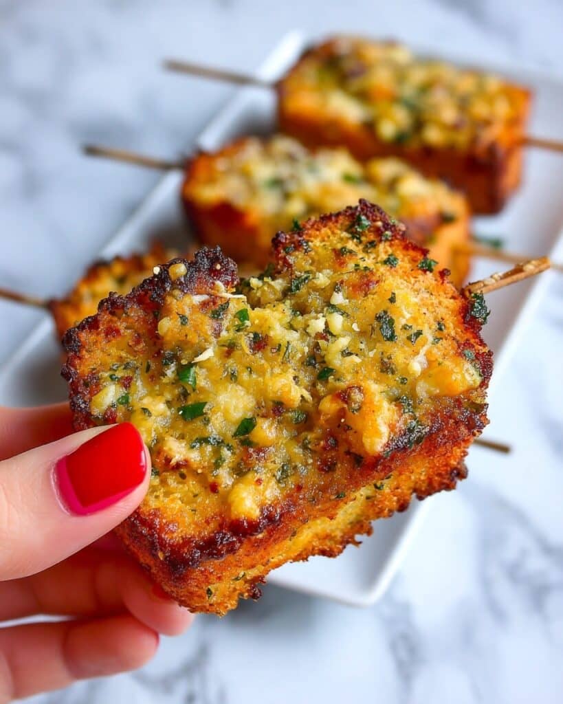 Garlic Parmesan Chicken Skewers Recipe