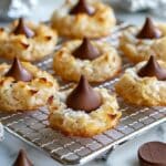 Coconut Macaroon Blossoms with Chocolate Kisses Recipe