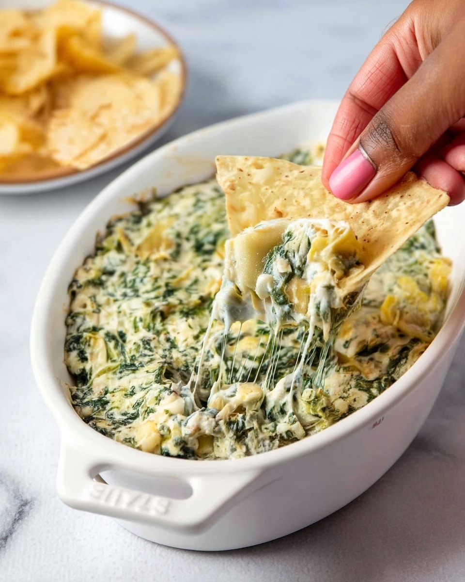 The image shows several small white bowls and a clear glass bowl arranged on a white marbled surface. The largest white bowl at the top center contains light yellow artichoke pieces, which are cut into wedges with soft, layered textures. Below it, the glass bowl holds cooked, chopped spinach, deep green and slightly moist. To the right of the spinach is a small white bowl filled with shredded mozzarella cheese, white and stringy in texture. Above it is another small white bowl with finely grated pale yellow Parmesan cheese. On the left side, there are two small clear bowls, one with minced garlic, creamy in color, and the other with dried herbs, dark green and brown. At the top left, a small white bowl has a mix of coarse black and white ground pepper. At the center bottom, a foil-wrapped log of cream cheese is open, showing its smooth white surface. To the right of this are two white ceramic salt and pepper shakers with black lettering. Below the mozzarella bowl, a small white cup labeled ¼ cup contains light beige mayonnaise. Photo taken with an iphone --ar 4:5 --v 7