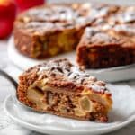Eggless Vegan Apple Cinnamon Cake with Crunchy Pecan Crumble Recipe