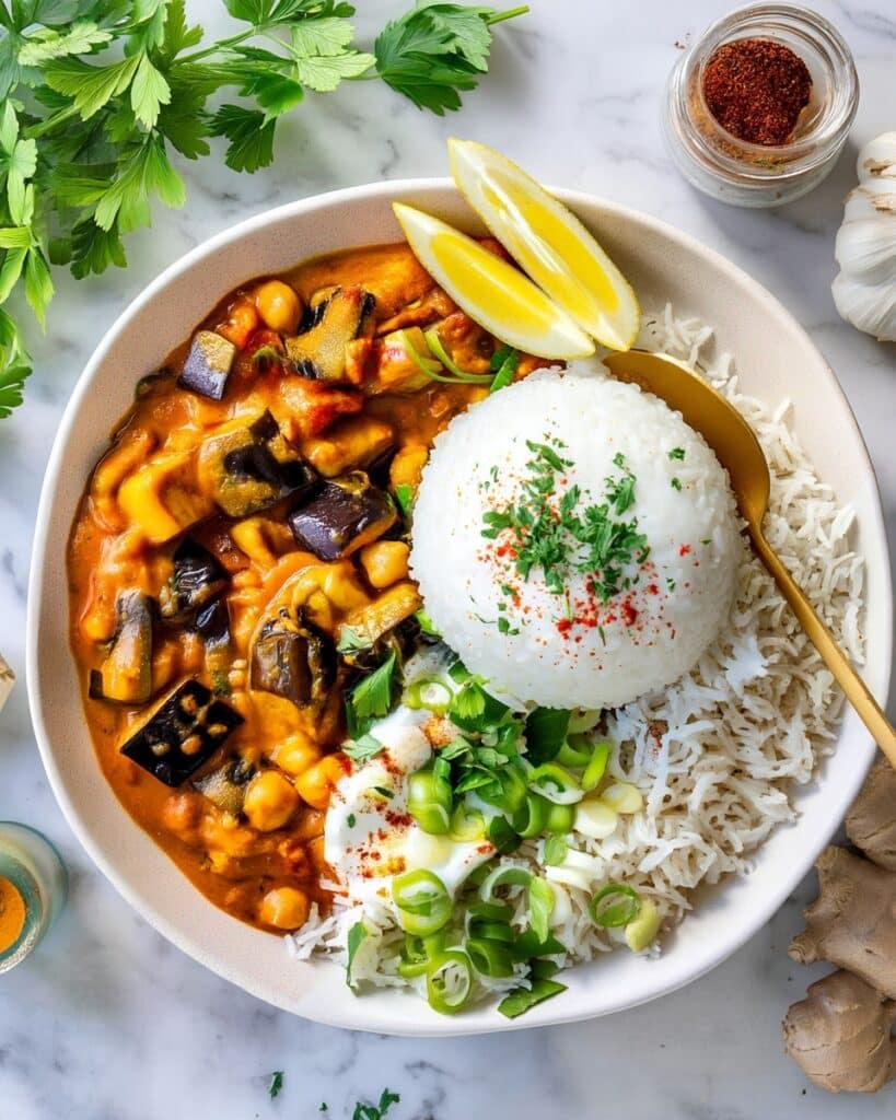 Eggplant Curry with Chickpeas and Coconut Milk Recipe