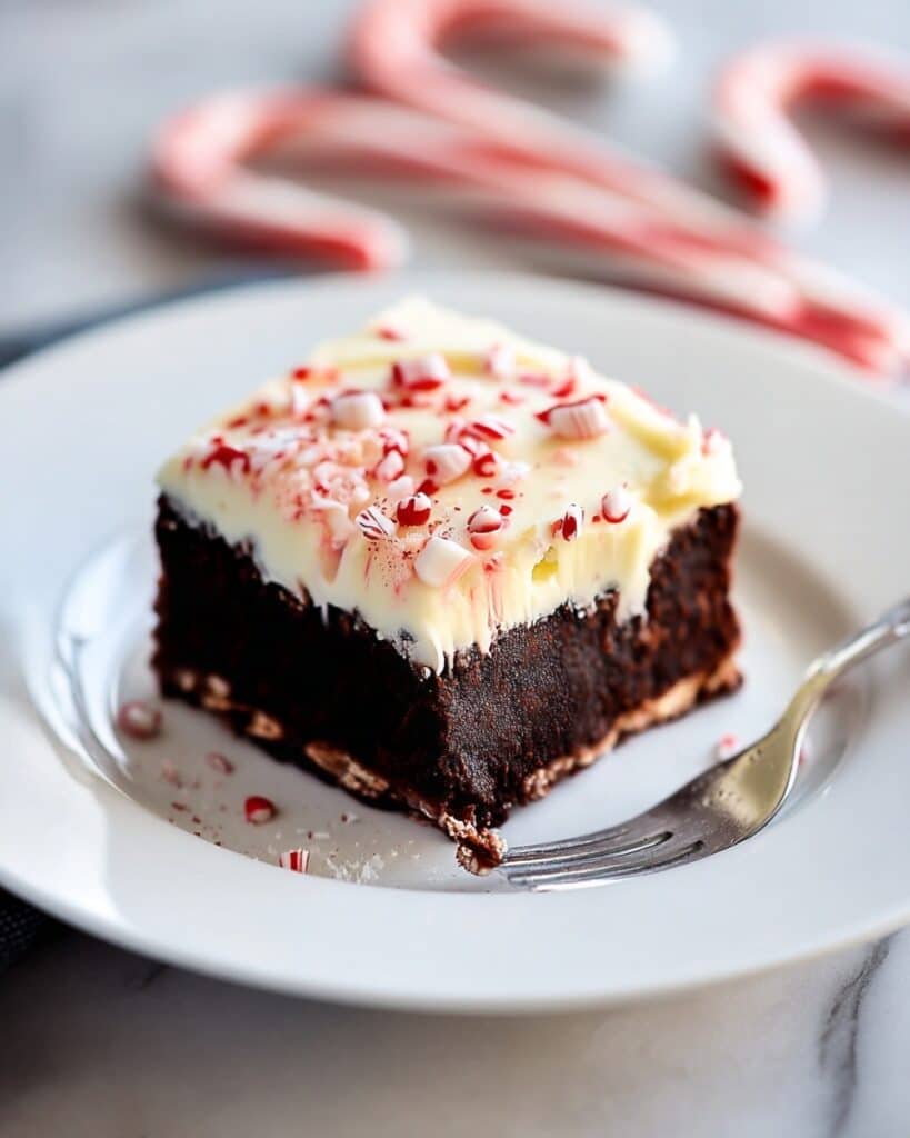 Chocolate Candy Cane Cheesecake Cake Recipe