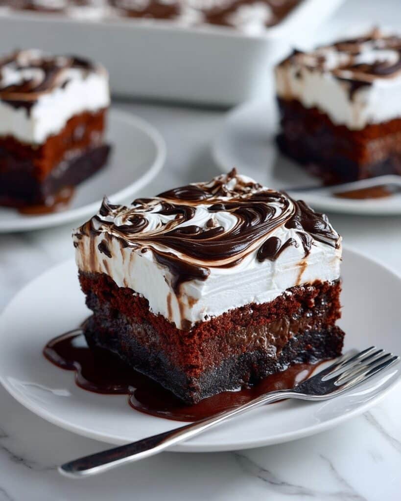 Marshmallow Chocolate Poke Cake Recipe