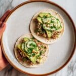 Teriyaki Chicken Tacos with Creamy Sesame Cucumbers Recipe
