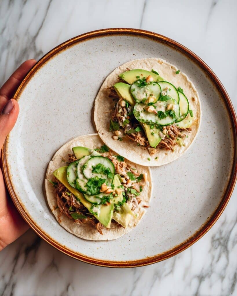 Teriyaki Chicken Tacos with Creamy Sesame Cucumbers Recipe