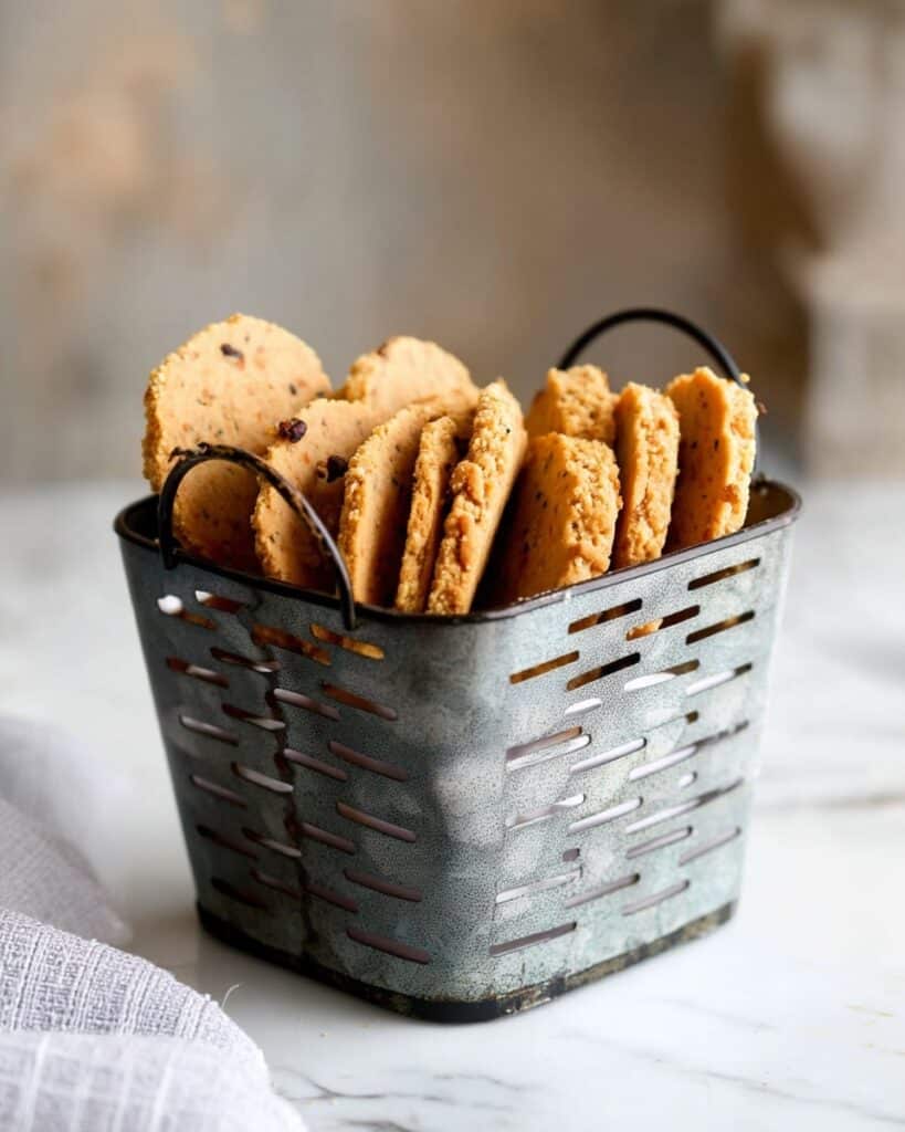 Oven-Baked Almond Flour Crackers with Indian or Italian Spices Recipe