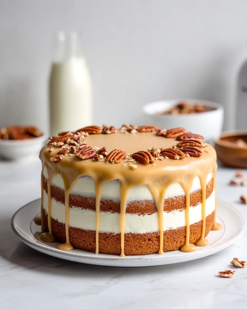 Vegan Carrot Cake with Coconut Cream Frosting and Optional Caramel Sauce Recipe
