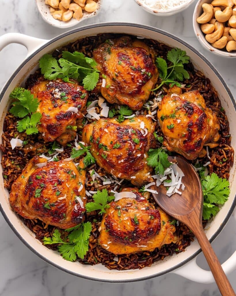 One Pot Hawaiian Chicken with Coconut Rice Recipe