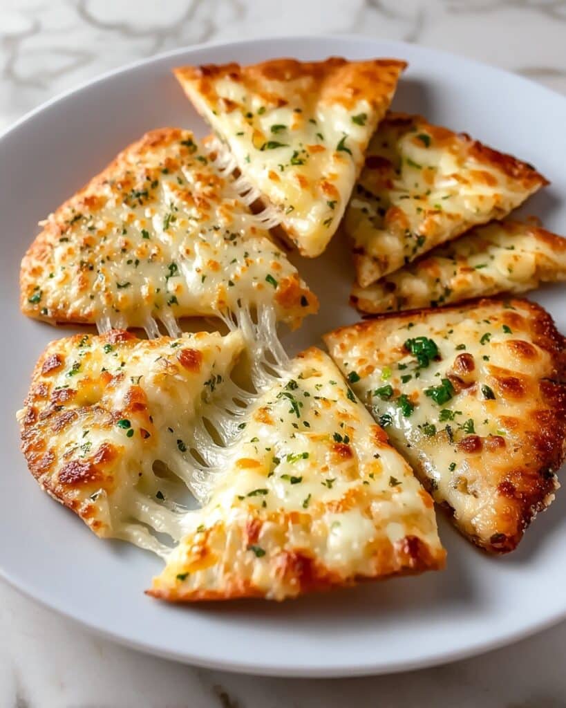 Air Fryer Cheesy Tortilla Garlic Bread Recipe