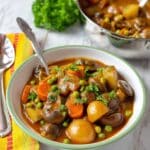 Hearty Vegan Beefless Stew with Mushrooms and Vegetables Recipe